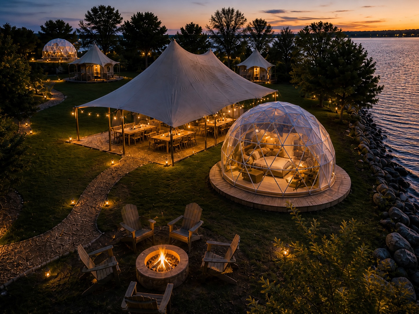 Domes by the Shore