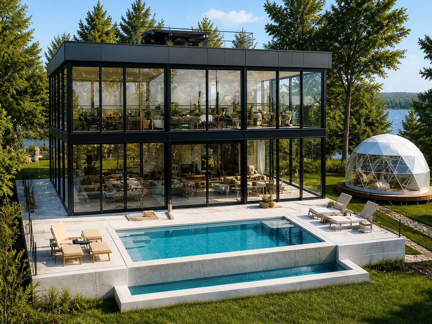 Glass House & Pool