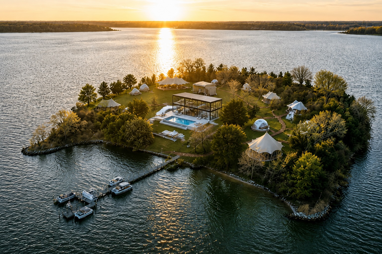 Island at Sunset